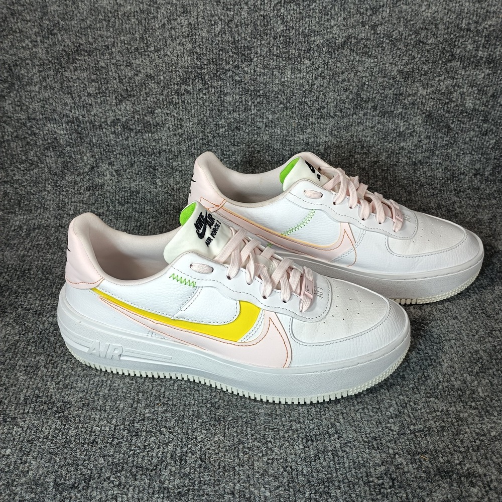 Nike Air Force 1 PLT AF ORM Sneakers Womens 10.5 White Pink Platform AF1 Shoes